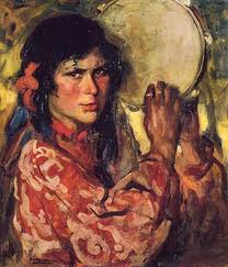 Gitana con pandereta