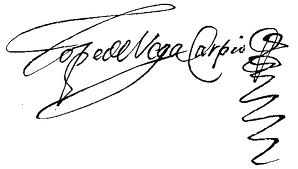 Firma de Lope de Vega
