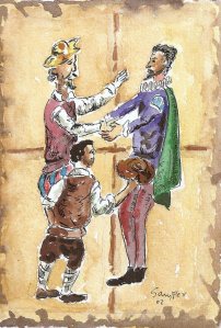 Don Quijote conversando