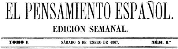 Cabecera de El Pensamiento Español
