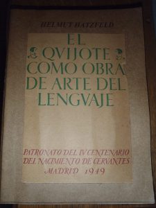 El Quijote como obra de arte del lenguaje, de Helmut Hatzfeld
