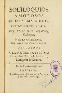 Soliloquios amorosos de un alma a Dios, de Lope de Vega