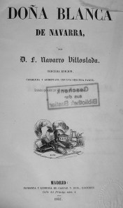 Doña Blanca de Navarra, de Navarro Villoslada