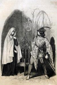 Grabado de Doña Blanca de Navarra (Gaspar y Roig)