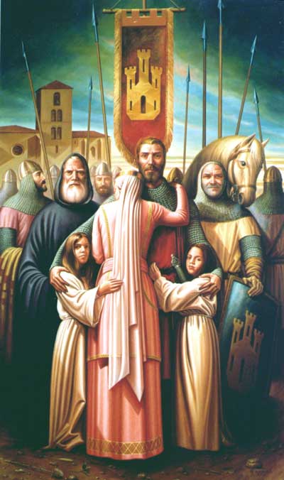 El Cid se despide de su esposa y sus hijas