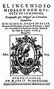 Portada del Quijote de 1605