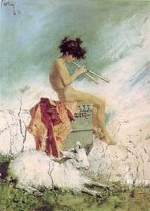 Mariano Fortuny, El pastor flautista