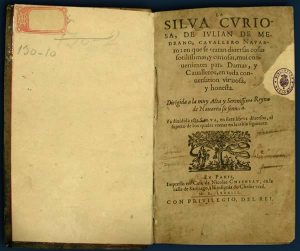 Portada de La silva curiosa de Julián de Medrano