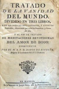 Tratado de la vanidad del mundo, de fray Diego de Estella