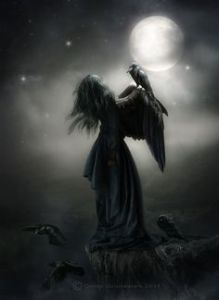 Luna, cuervo, muerte