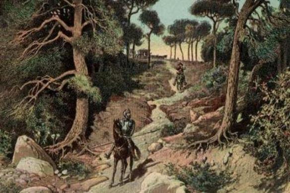 Don Quijote en el bosque