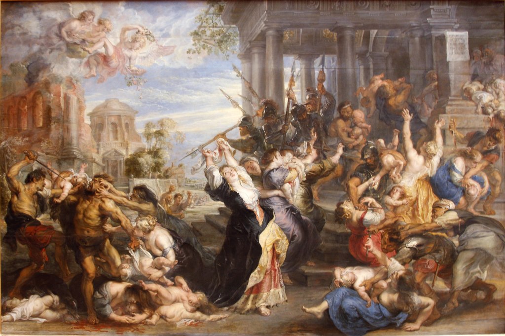 Pedro Pablo Rubens, La matanza de los inocentes (c. 1638). Alte Pinakothek, Münich (Alemania)