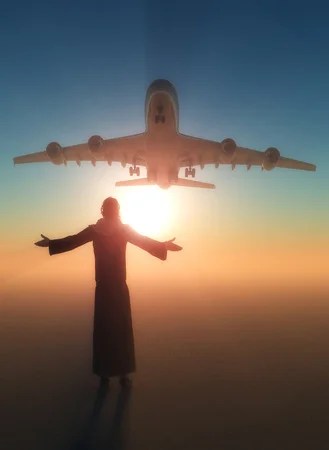 Cristo y avión-cruz