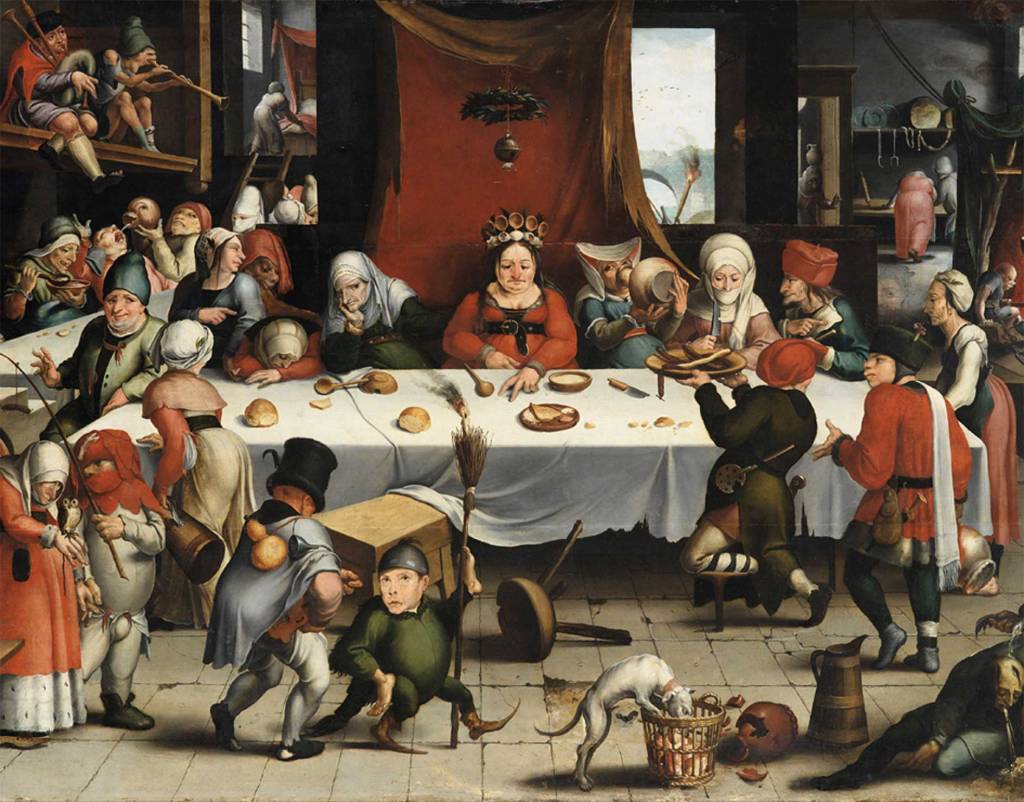 Jan Mandijn, Festín burlesco (c. 1550). Museo de Bellas Artes de Bilbao