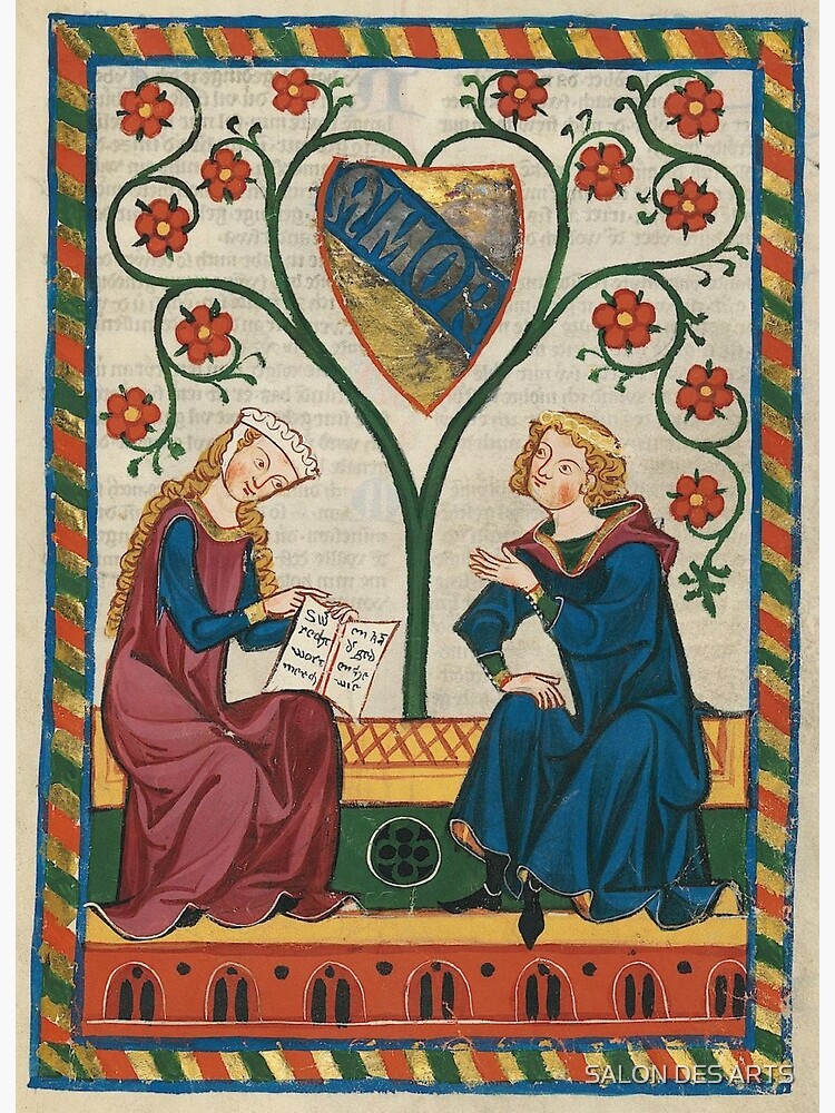 Amantes, en una miniatura medieval
