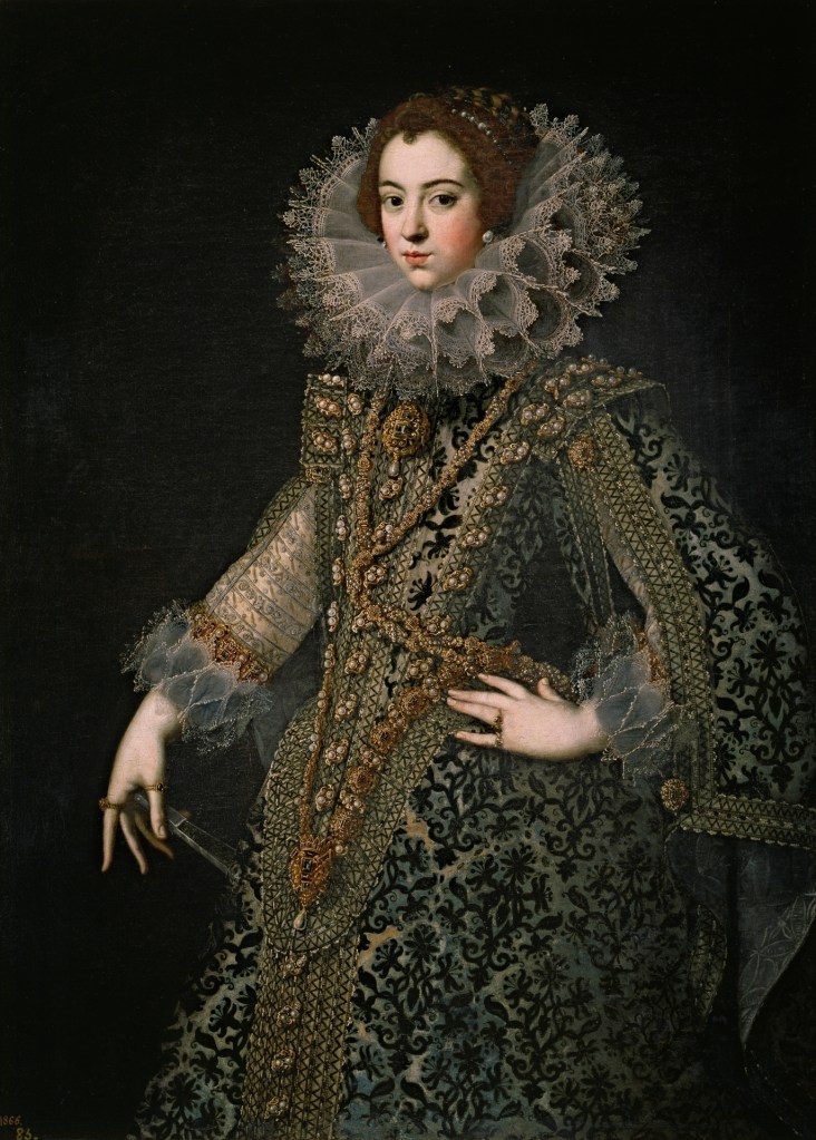 Anónimo, Isabel de Borbón, reina de España, primera esposa de Felipe IV (c. 1620). Museo del Prado (Madrid, España)