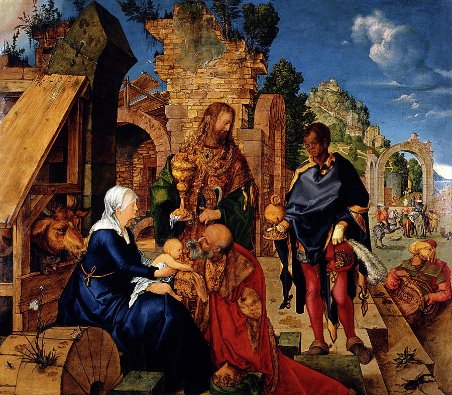 Alberto Durero, Adoración de los Magos (1504). Galería Uffizi (Florencia, Italia)