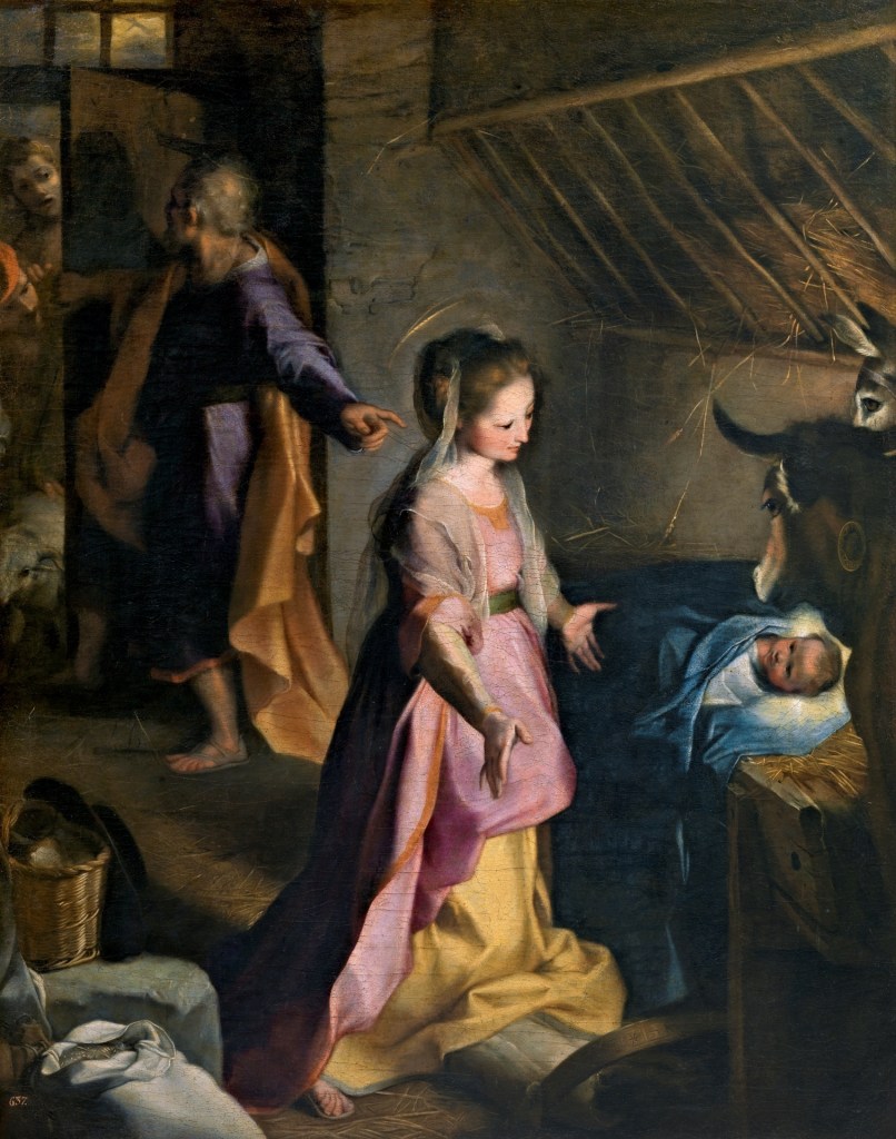 Federico Barocci, La Natividad (1597).  Museo del Prado (Madrid, España).