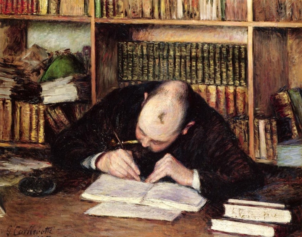 Gustave Caillebotte, Retrato de un hombre escribiendo en su estudio. Art Institute of Chicago (Estados Unidos)