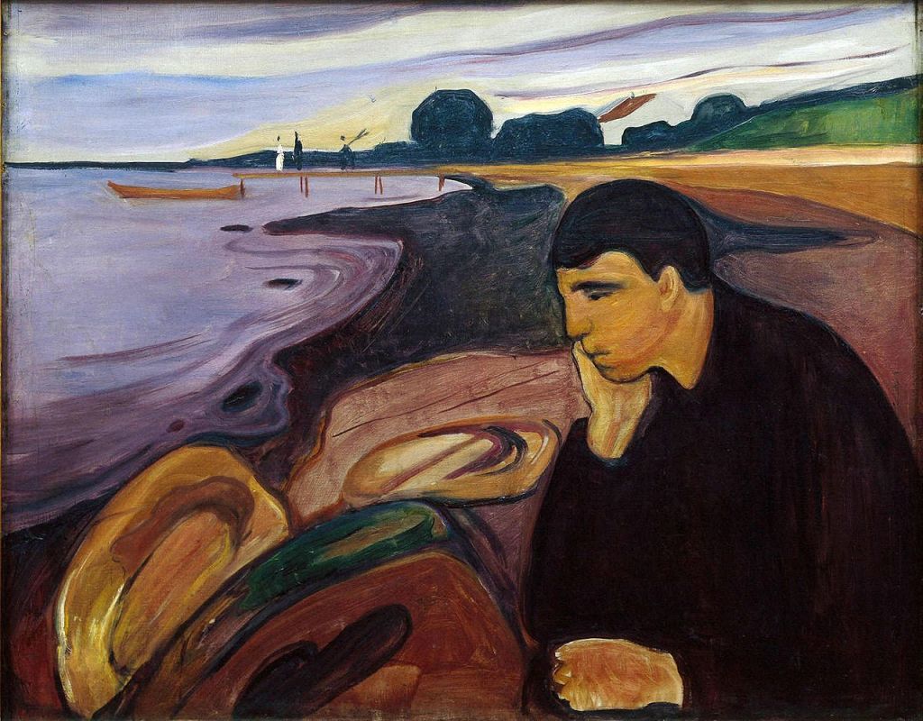 Edvard Munch, Melancolía (1894-1896). Bergen Kunstmuseum (Bergen, Noruega).